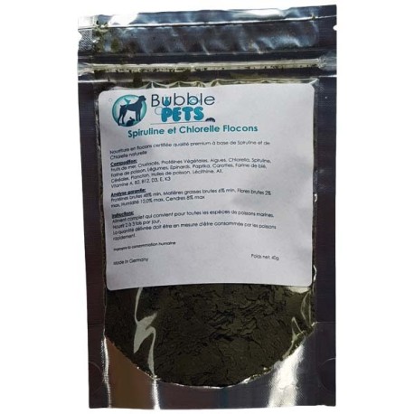 BubblePets - Spiruline et Chlorelle Flocons